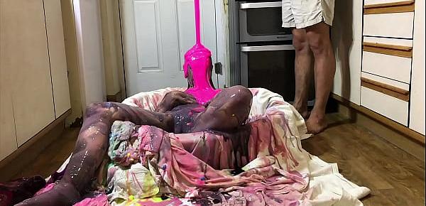  SERIOUSLY Sexy rude maid Gunged, and Strip Slimed
